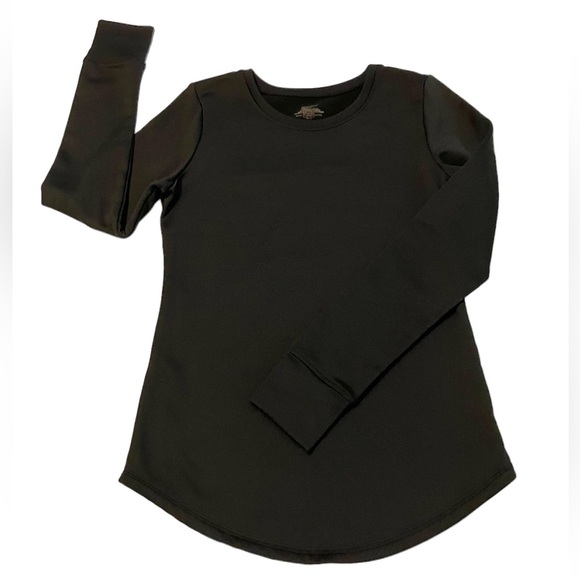 Climate Right By Cuddl Duds Tops - CLIMATE RIGHT/Cuddl Duds Black Stretch Fleece Base Layer Long Sleeve Top Small